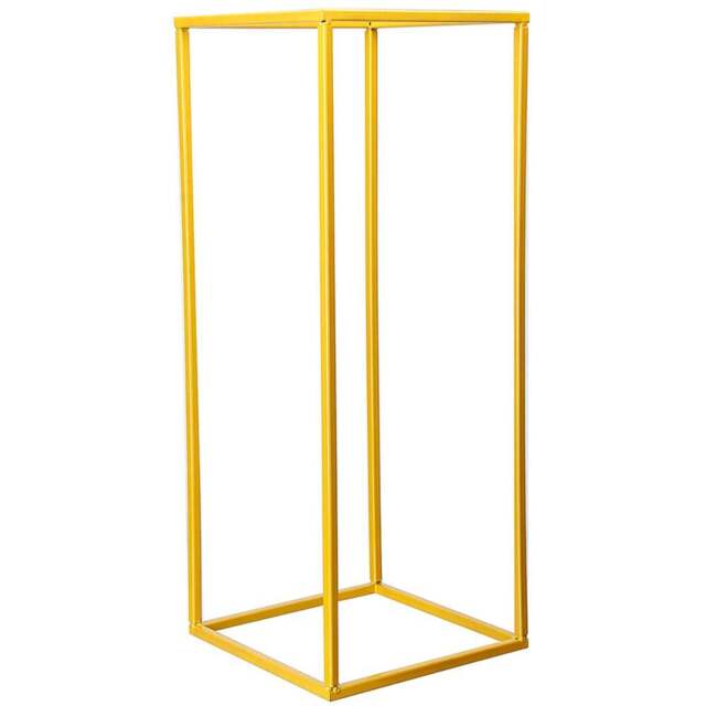 Living and Home Golden Metal Column Flower Stand - Size: 30 x 30 x 80cm - Wilko - image 1