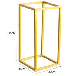 Living and Home Golden Metal Column Flower Stand - Size: 30 x 30 x 80cm - Wilko - thumbnail 7