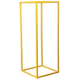 Living and Home Golden Metal Column Flower Stand - Size: 30 x 30 x 80cm - Wilko - thumbnail 1