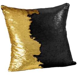 Velosso Mermaid Black and Gold Filled Cushion 56 x 56cm 2 Pack - Multi - Wilko