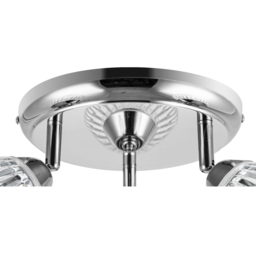 Cosylyte Athella Bathroom 3 Light Modern Ribbed Glass Spotlight - Size: 37 x 28 x 15cm - Silver - Wilko - thumbnail 6