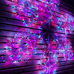 Samuel Alexander Rainbow LED Twinkling Starburst Snowflake Christmas Decoration 1.2m - Size: 120 x 120 x 10cm - White - Wilko - thumbnail 3