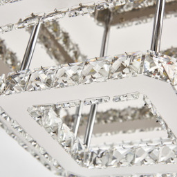 Living and Home 28 inch Square Glamourous Cystal LED Ceiling Light - Size: 16 x 70 x 70cm - Clear - Wilko - thumbnail 6
