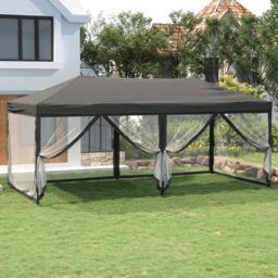 vidaXL 3 x 6m Anthracite Party Tent with Sidewalls - Grey - Wilko