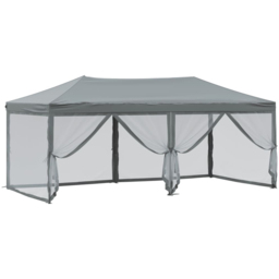 vidaXL 3 x 6m Anthracite Party Tent with Sidewalls - Grey - Wilko - thumbnail 7