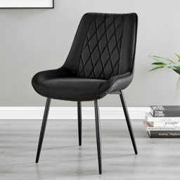 Furniturebox Elissa Cesano Marble Effect 2 Seater Round Dining Set White and Black - Wilko - thumbnail 4