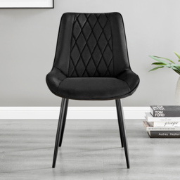 Furniturebox Elissa Cesano Marble Effect 2 Seater Round Dining Set White and Black - Wilko - thumbnail 5