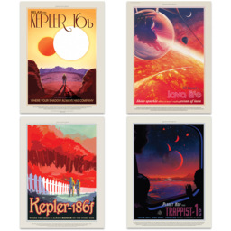 Artery8 NASA Space Grand Tour Exploration Wall Art Print 30 x 41cm 17 Pack - Size: 40.5 x 30.5 x 0.3cm - Multi - Wilko - thumbnail 3