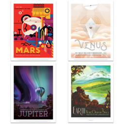 Artery8 NASA Space Grand Tour Exploration Wall Art Print 30 x 41cm 17 Pack - Size: 40.5 x 30.5 x 0.3cm - Multi - Wilko - thumbnail 5