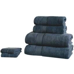 Rapport Home Royal Blue Velvet Woven Cotton Face Cloth - Size: 0.1 x 30 x 30cm - Wilko - thumbnail 1