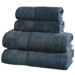 Rapport Home Royal Blue Velvet Woven Cotton Face Cloth - Size: 0.1 x 30 x 30cm - Wilko - thumbnail 4