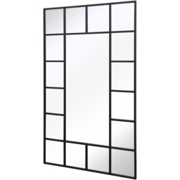 MirrorOutlet The Genestra Black Modern Wall and Leaner Garden Mirror 200 x 120cm - Size: 200 x 120 x 3cm - Wilko - thumbnail 4