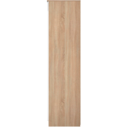 Crowndale Milan 3 Door White Gloss and Bardolino Oak Tall Mirrored Wardrobe Ready Assembled - White Gloss & Bardolino Oak - Wilko - thumbnail 4