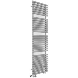 Terma Rolo Towel 3454BTU Salt n Pepper Heated Towel Rail 1800 x 520mm - Size: 180 x 52 x 12.7cm - Grey - Wilko