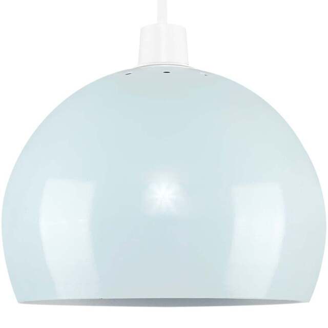 ValueLights Mini Arco Pale Blue Metal Pendant Shade - Size: 17 x 21.5 x 21.5cm - Wilko - image 1