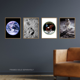 Artery8 NASA Earth Space Apollo 11 Moon Landing Boot Print Wall Art Print 30 x 41cm 4 Pack - Size: 40.5 x 30.5 x 0.3cm - Multi - Wilko - thumbnail 3