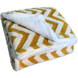 Velosso Ochre Chevron Sherpa Throw 150 x 200cm - Wilko - thumbnail 1