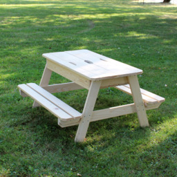 Soulet Kids 4 Seater Wooden Picnic Table with Sand Pit - Tan - Wilko - thumbnail 7