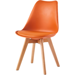 Eva Orange Padded Single Dining Chair - Size: Set of 1 - MCC - Wilko - thumbnail 4