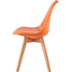 Eva Orange Padded Single Dining Chair - Size: Set of 1 - MCC - Wilko - thumbnail 5
