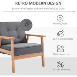 Portland Dark Grey Wooden Accent Chair - Size: Single - Wilko - thumbnail 5