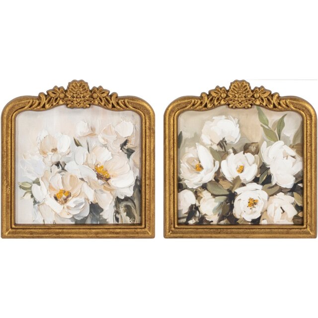 Vintage Framed Floral Hand Finished Art - Wilko