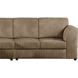 Luxor 4 Seater Coffee Jumbo Cord Left Hand Facing Full Back L Shaped Corner Sofa Set - Cream - Wilko - thumbnail 4