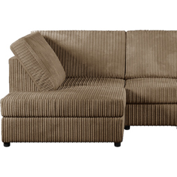 Luxor 4 Seater Coffee Jumbo Cord Left Hand Facing Full Back L Shaped Corner Sofa Set - Cream - Wilko - thumbnail 5