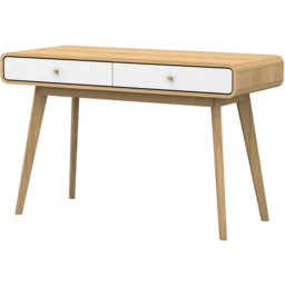 Loft24 Cassie 2 Drawer Oak White Compact Desk - Size: 79 x 120 x 50cm - Oak/White - Wilko - thumbnail 6