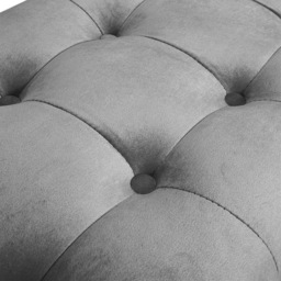 Living and Home Grey Modern Soft Velvet Buttoned Armed Bench - Size: 56 x 118 x 45cm - Wilko - thumbnail 5
