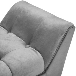 Living and Home Grey Modern Soft Velvet Buttoned Armed Bench - Size: 56 x 118 x 45cm - Wilko - thumbnail 7