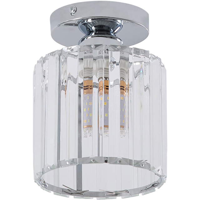 Living and Home Chrome Crystal E27 Ceiling Light - Size: 17.5 x 12.5 x 12.5cm - Wilko - image 1