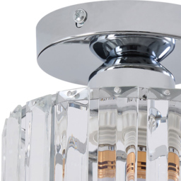 Living and Home Chrome Crystal E27 Ceiling Light - Size: 17.5 x 12.5 x 12.5cm - Wilko - thumbnail 5