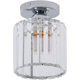 Living and Home Chrome Crystal E27 Ceiling Light - Size: 17.5 x 12.5 x 12.5cm - Wilko - thumbnail 1