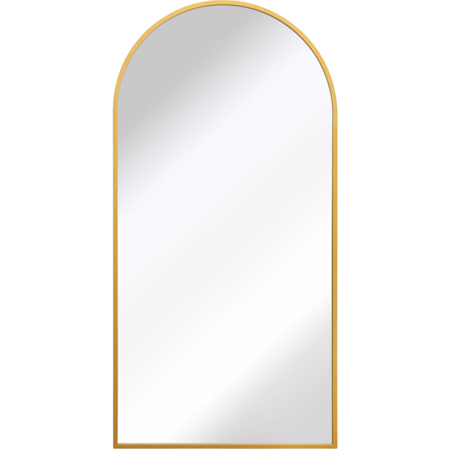 MirrorOutlet The Arcus Gold Framed Arched Leaner and Wall Garden Mirror 200 x 100cm - Size: 200 x 100 x 3cm - Wilko - image 1