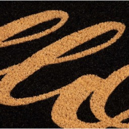 Esselle Home Natural Hello Coir Doormat 60 x 40cm - Brown - Wilko - thumbnail 3