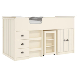 Lexington Cream Mid Sleeper Bed - Size: Single - Wilko - thumbnail 7