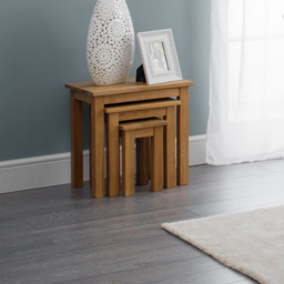 Julian Bowen Coxmoor Oak Nest of Tables Set of 3 - Size: 35 x 50 x 48cm - Wood - Wilko - thumbnail 5