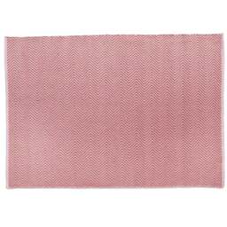 Hug Rug Coral Pink Woven Herringbone Rug 80 x 150cm - Wilko - thumbnail 1