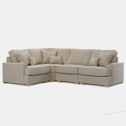 Alba City 5 Seater Stone Fabric Right Hand Corner Sofa - Beige - Wilko - thumbnail 3
