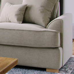 Alba City 5 Seater Stone Fabric Right Hand Corner Sofa - Beige - Wilko - thumbnail 5