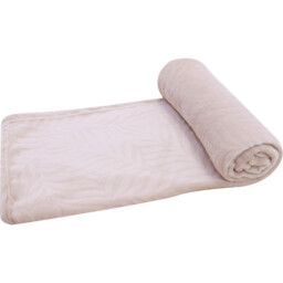 Embossed Leaf Throw Natural - Wilko - thumbnail 3