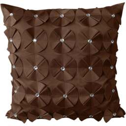 Intimates Vogue Diamante Chocolate Filled Cushion 43 x 43cm 2 Pack - Brown - Wilko