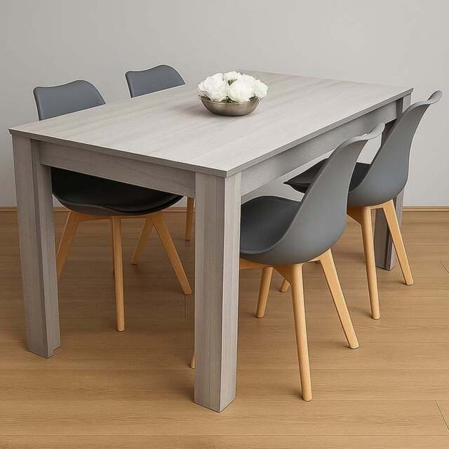 Portland Kosy Koala 4 Seater Modern Dining Set Grey - Wilko - image 1