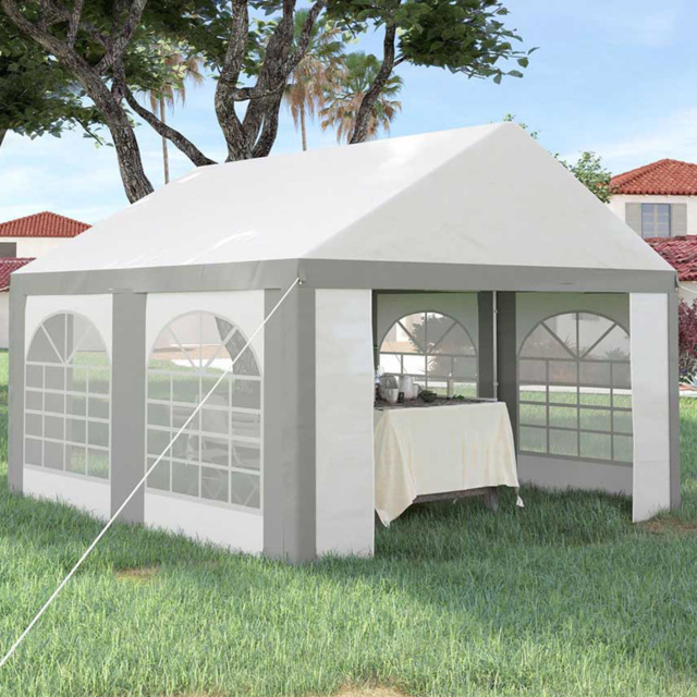 Outsunny 4x4m Gazebo Tent Grey - Size: 40 x 66 x 312cm - Wilko - image 1
