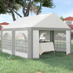 Outsunny 4x4m Gazebo Tent Grey - Size: 40 x 66 x 312cm - Wilko - thumbnail 1