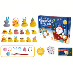 Jaoyeh Rubber Duck Christmas Advent Calendar - Size: 21 x 5 x 16cm - Blue - Wilko