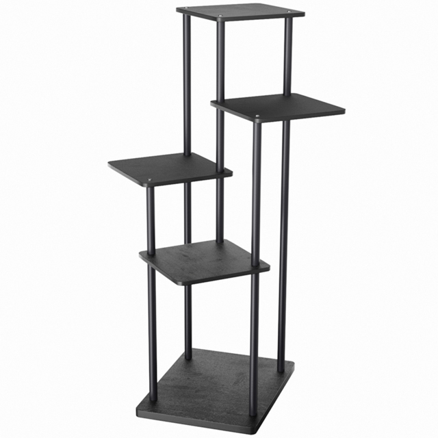 H&O Direct 5 Shelf Black Metal Plant Display Stand - Size: 95 x 39 x 30cm - Wilko - image 1