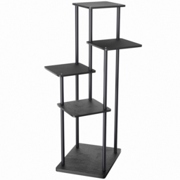 H&O Direct 5 Shelf Black Metal Plant Display Stand - Size: 95 x 39 x 30cm - Wilko - thumbnail 1