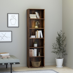 Florence Essential 5 Shelf Vintage Oak Narrow Bookcase - Brown - Furniture To Go - Wilko - thumbnail 7
